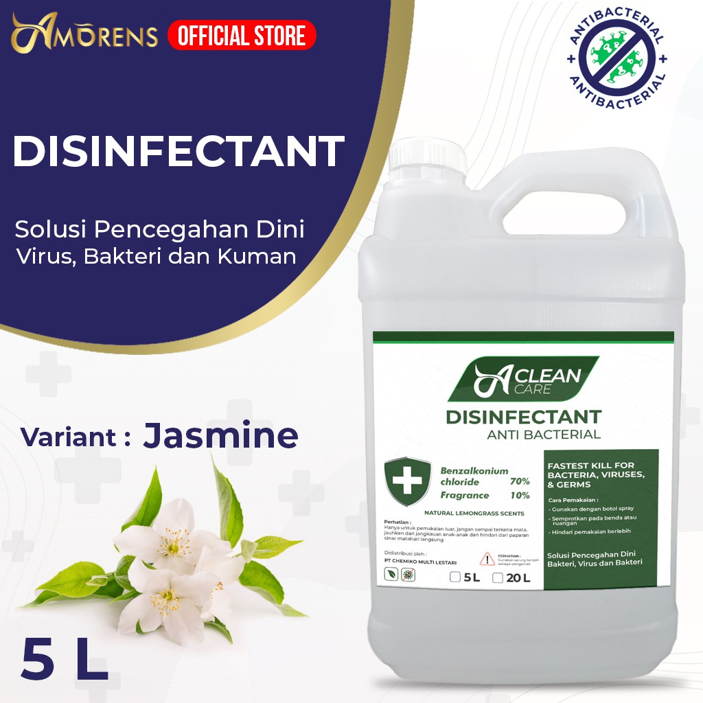 DISINFEKTAN / Disinfectant Antiseptik Cairan A CLEAN CARE 5 Liter (GOJEK / GRAB READY)