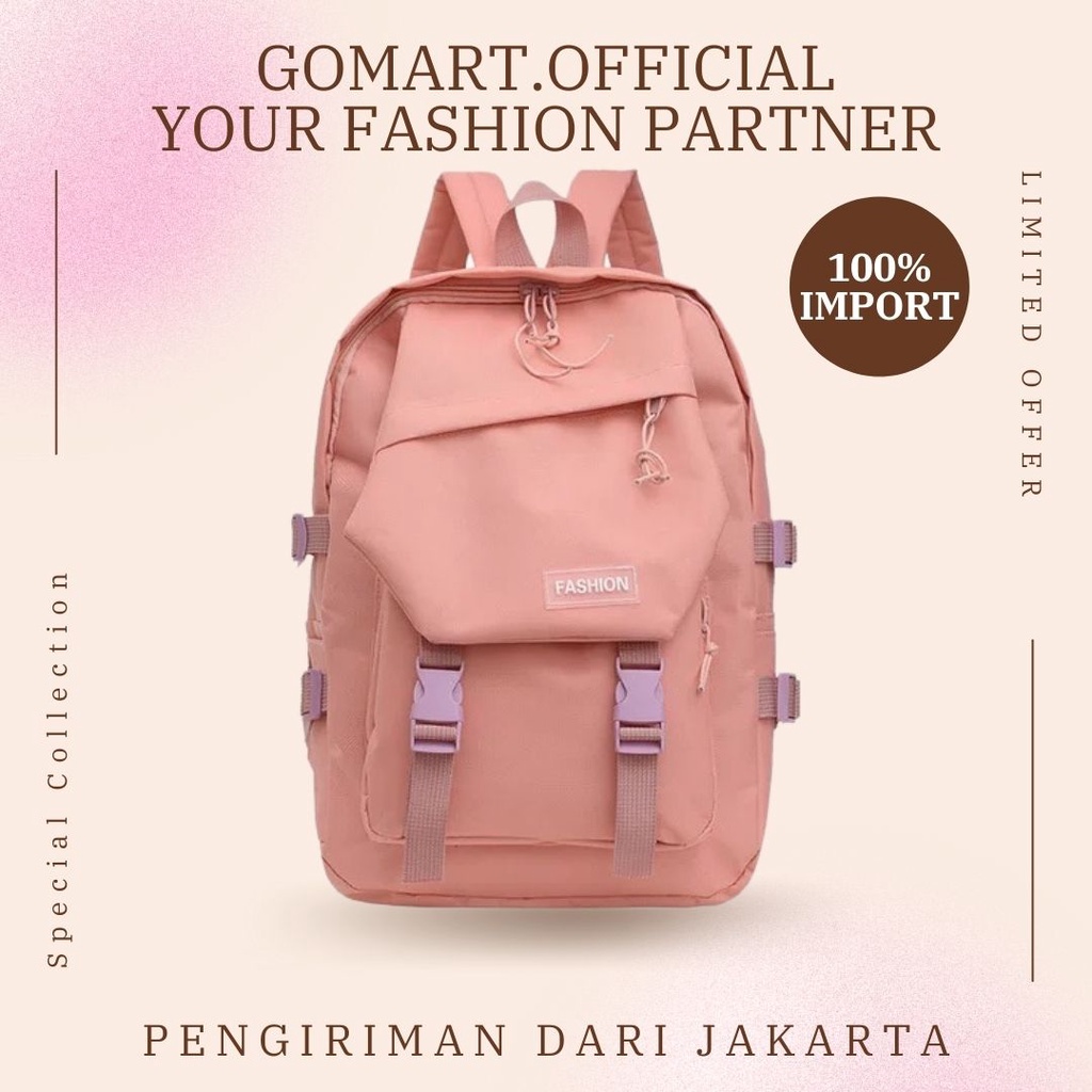 Tas Backpack Import - Tas Ransel Wanita - Tas Wanita Terbaru - Backpack Korea Import - Ransel Korea Wanita Model Terbaru - Ransel Sekolah - BK14