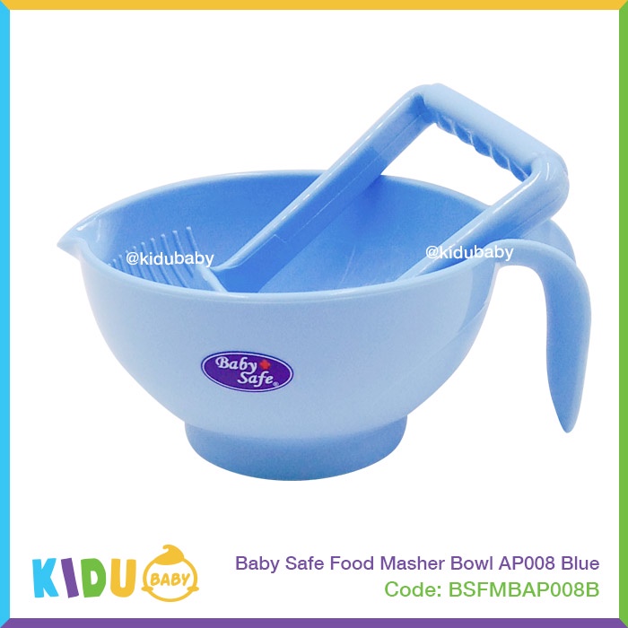 Baby Safe AP008 Mangkok Pelumat Penghalus Makanan Bayi Perlengkapan MPASI Food Masher Bowl AP008 Kidu Baby