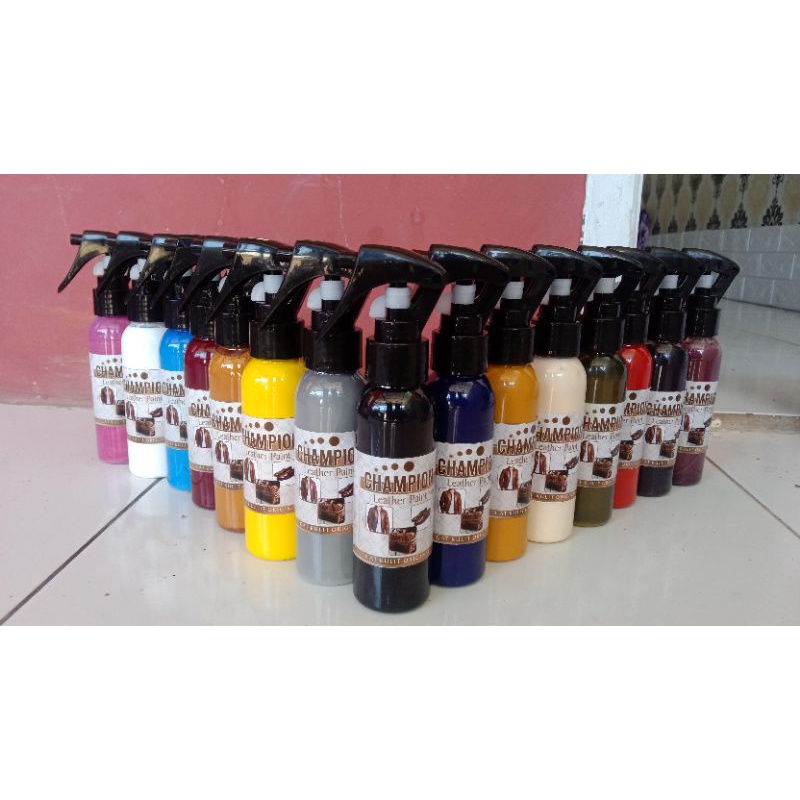 cat untuk bahan kulit warna abu abu isi 100 ml,cat untuk jaket kulit,tas kulit,sepatu kulit dll