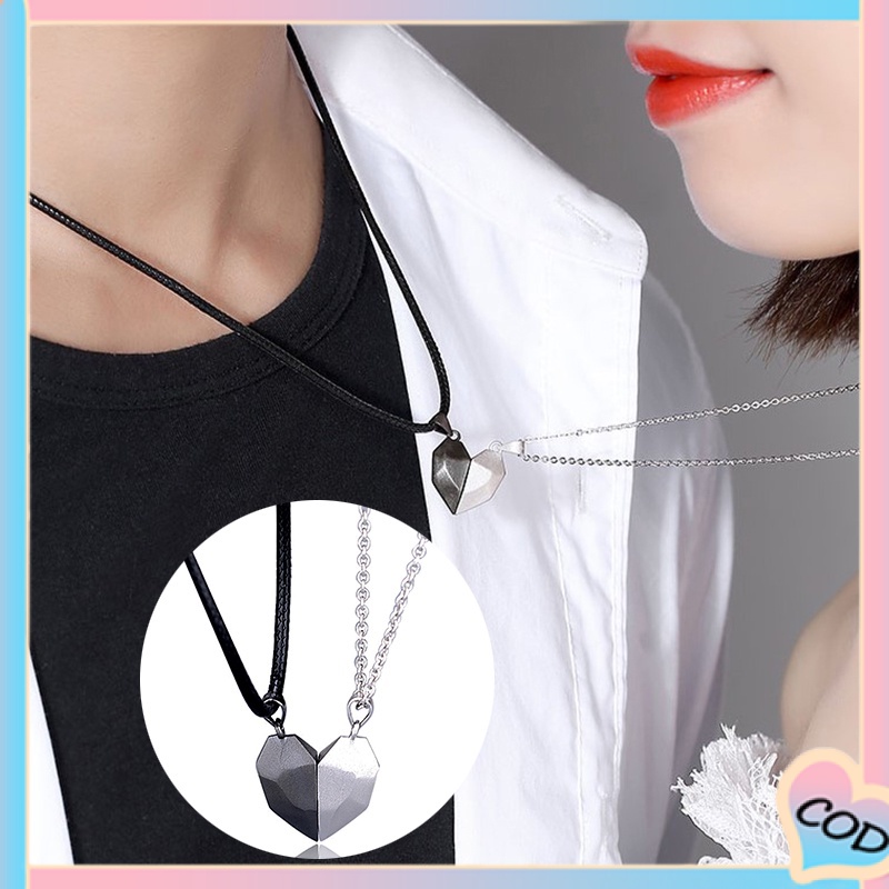 【YESido☀️COD】2 Pcs kalung couple pasangan magnet best friend love stone liontin fashion simple murah