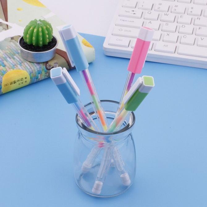 

Korea Alat Tulis 0.7mm Netral DIY Highlighter Rainbow Pen Sekolah