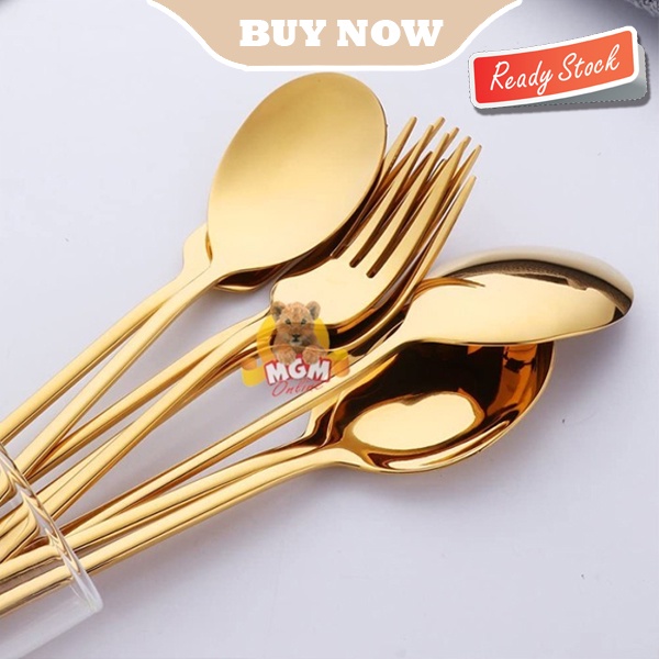 Gold SUJEO sendok makan emas korea Gold dinner Spoon korean