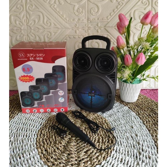 SPEAKER BLUETOOTH 6.5 INCH SX-5038 FREE MIC