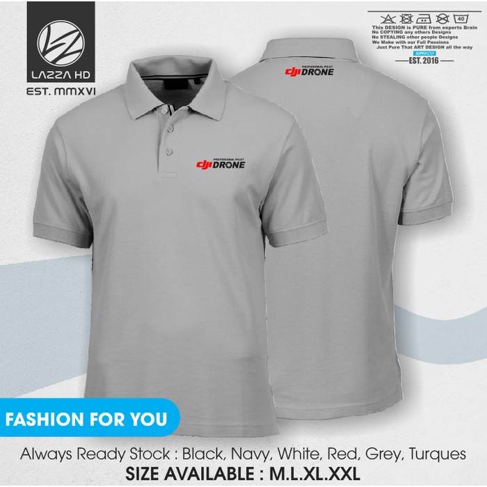 Poloshirt Polo Kaos Kerah dji drone profesional pilot Terlaris -kharmen