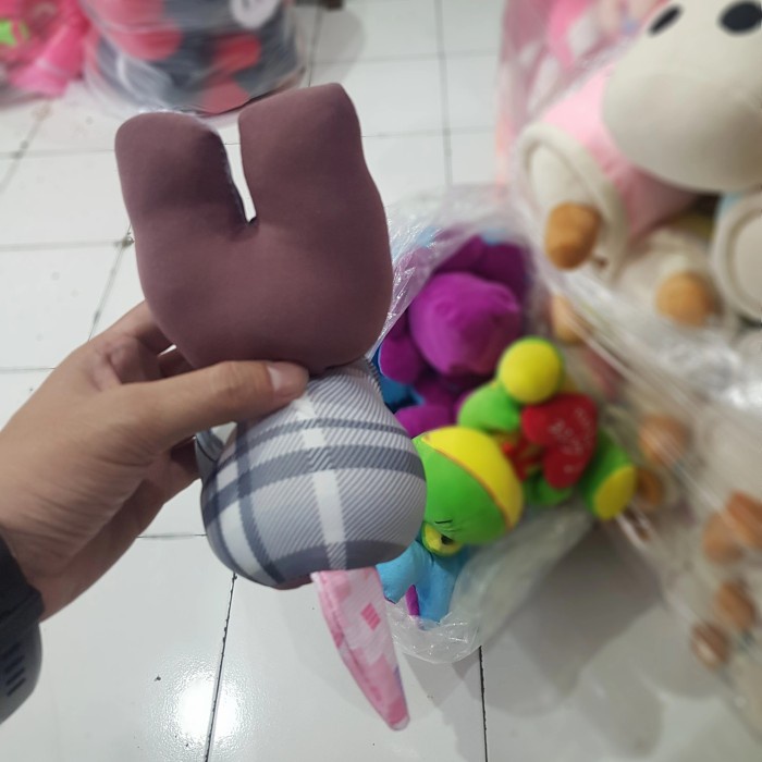 Diskon Spesial Boneka Hewan Kucing Cat Anjing Dog Kelinci Rabbit Abu Putih Coklat Terbaru