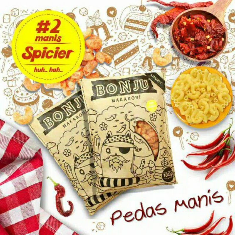 

Makaroni Bonju Spicier Pedas Manis Level.2