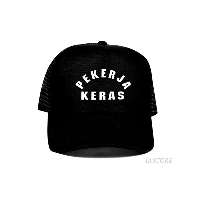 Topi Trucker Jaring Custom PEKERJA KERAS