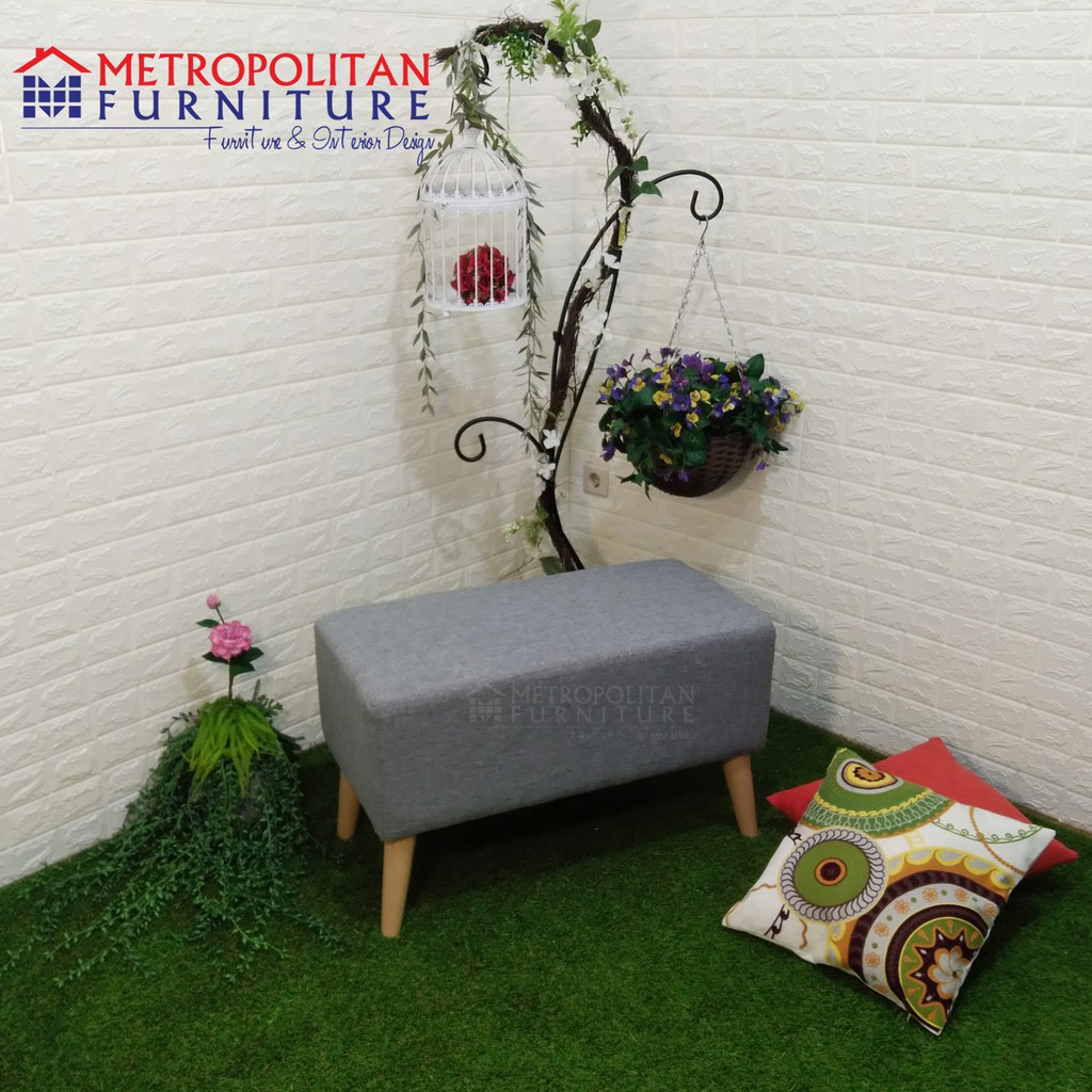 MEE DO Bench Stool Doubleseat / Sofa Kursi Puff Panjang