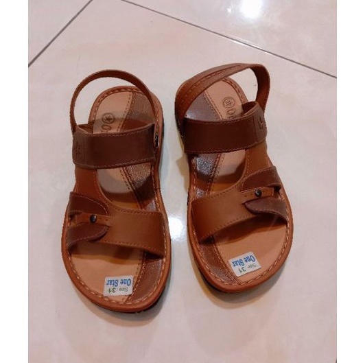 Sandal Kulit Anak Laki-laki Model Sandal Tali Belakang