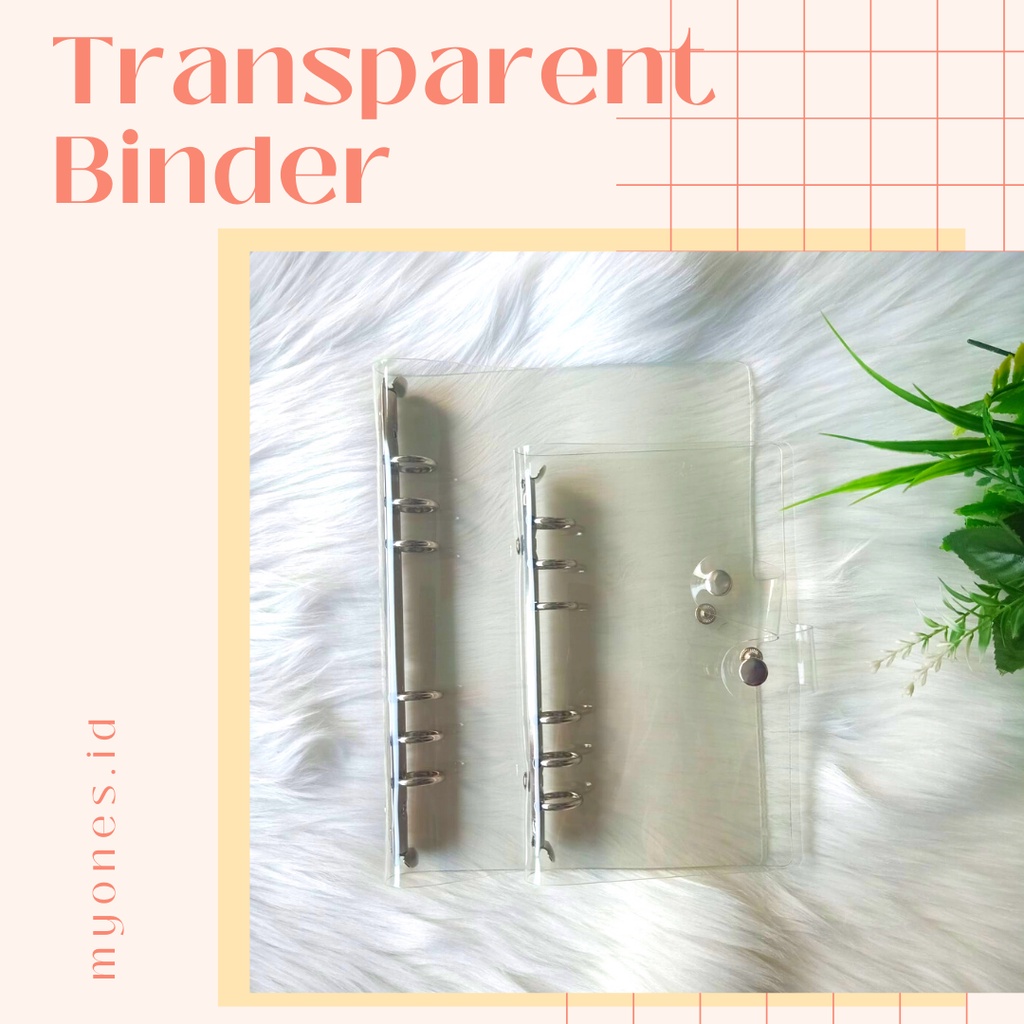 

A6 / A5 Cover Binder Transparan 6 Hole / Transparent Binder / PVC Binder