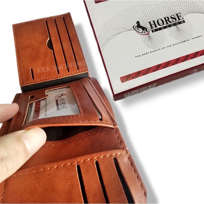 Dompet Pria Kulit PU Leather HORSE KINGDOM H06 Original Termurah