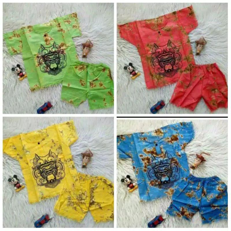 4s Grosir Solo || Setelan Baju Anak Barong Khas Bali ukuran S ,M ,L ,Xl