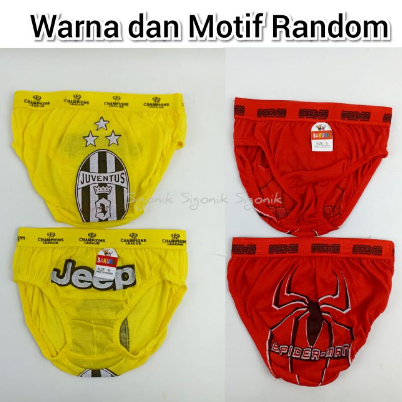 CD Celana Dalam Anak Cowok Boy S M L Allsize 1-6 Tahun Karet Boxer Motif Superhero Club Bola Random Batita Balita Paud TK Motif Karakter Murah Katun Bocah Laki-laki Sigonik