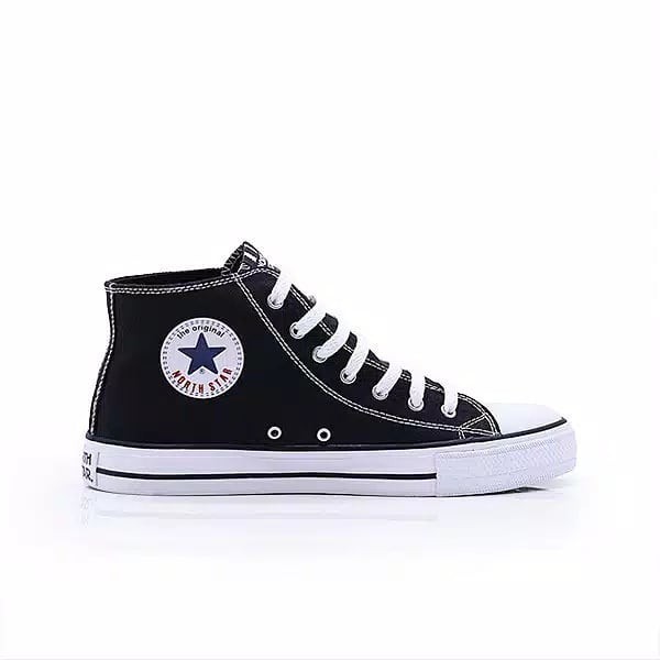 sepatu warior north star hitam putih