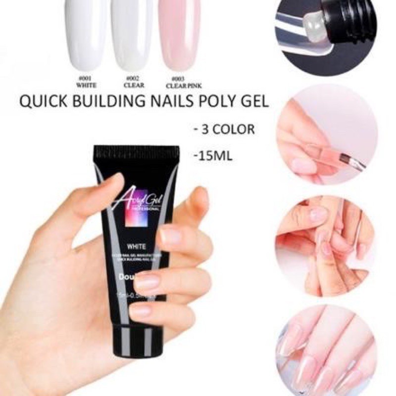 alat mempercantik kuku - poly gel nail extension acrylic