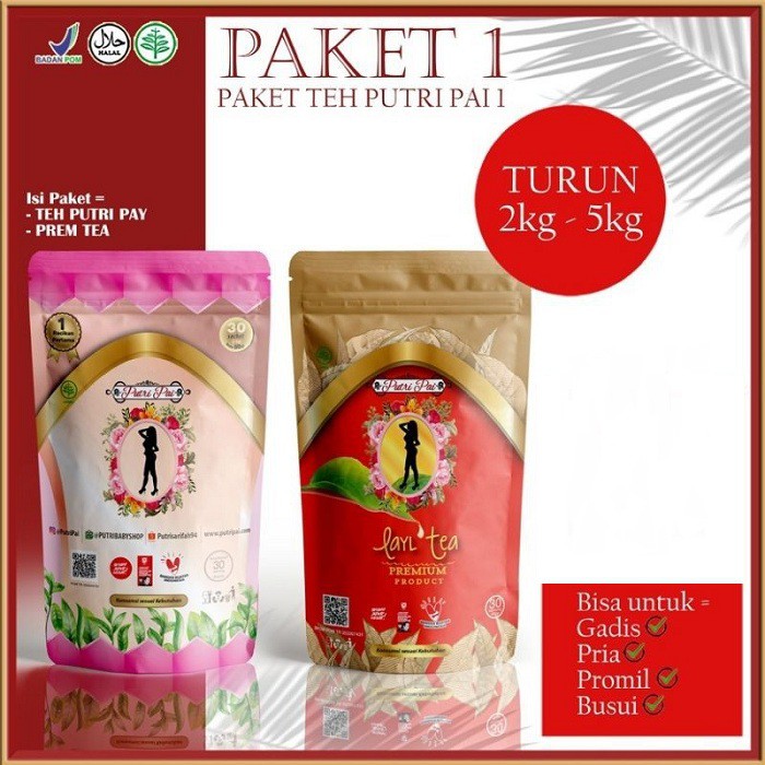 

Teh diet herbal Putri Pai (2pack isi 60kantong teh)