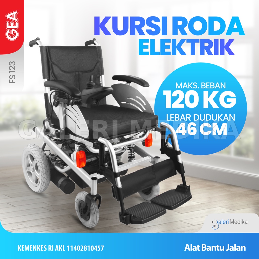 Kursi Roda Elektrik GEA FS 123 / FS123 / FS-123 - Electric Wheelchair