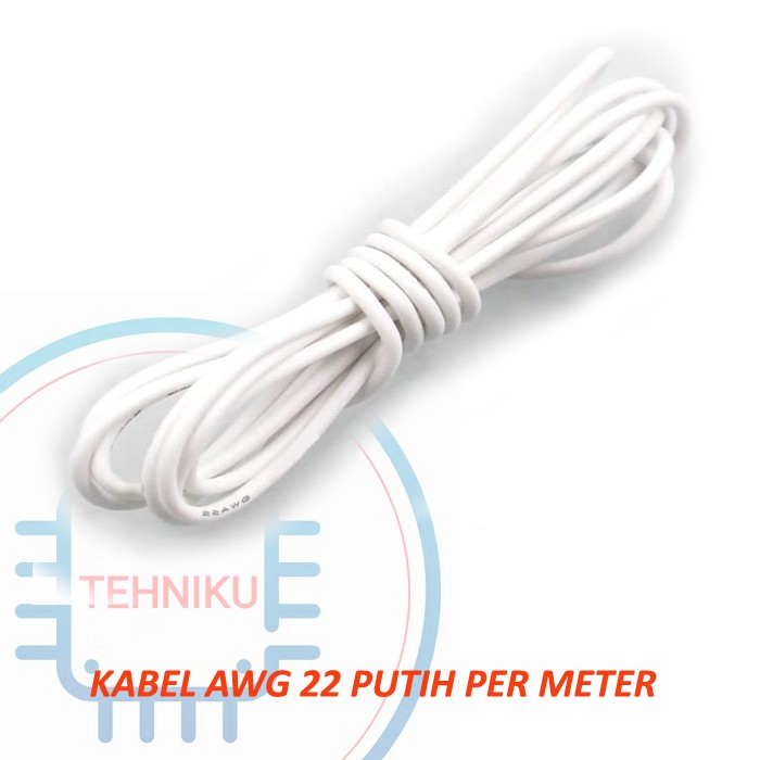 KABEL AWG 22 KABEL 22AWG serabut kawat putih kualitas bagus