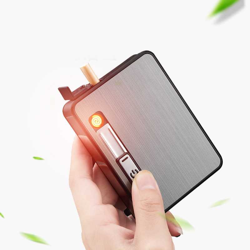 Focus Firetric Kotak Rokok Cigarette Box 10 Slot dengan Korek Gas