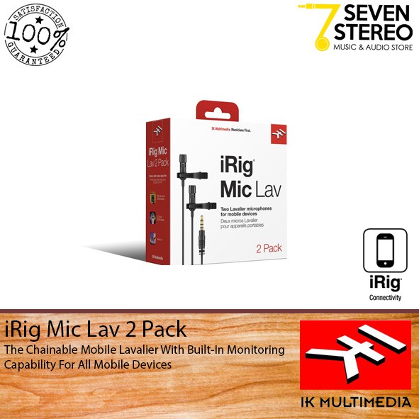 IK Multimedia IRig Mic Lav 2 Pack Mobile Lavalier Microphone