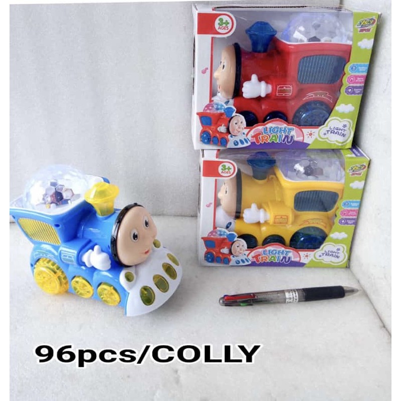mainan anak kereta thomas lampu light train bump n go