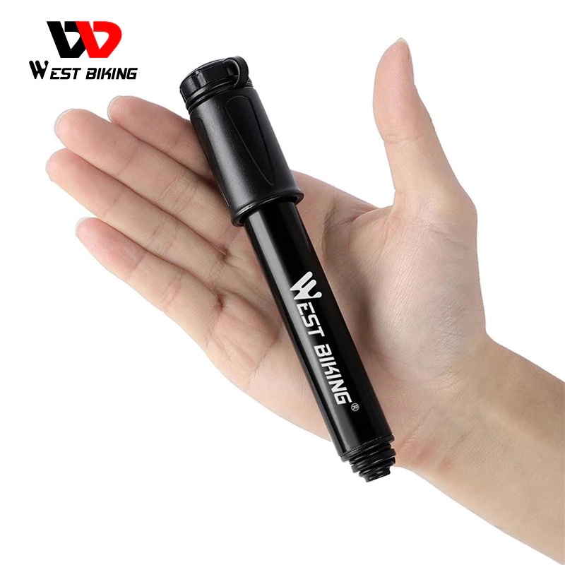 West Biking Pompa Manual Ban Sepeda Mini Bike Pump 100 PSI - A1-4-5 - Black