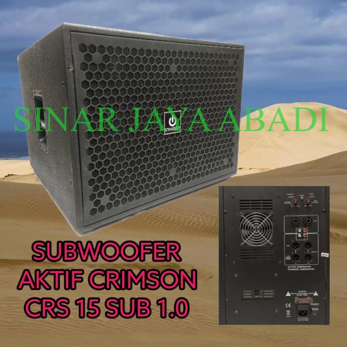 Sub woofer SPEAKER SUBWOOFER AKTIF CRIMSON CRS 15 SUB 1.0 15 INCH ORIGINAL