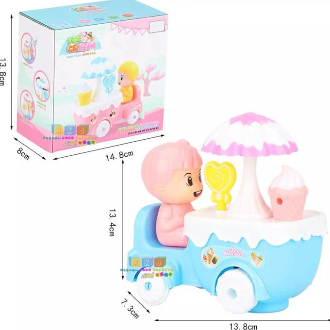 MAINAN ANAK DORONGAN ES KRIM BERPUTAR LAMPU DAN MUSIK