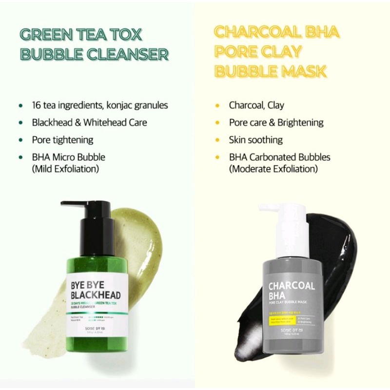 [BPOM] Some By Mi Charcoal BHA Pore Clay Bubble Mask Cleanser 120g| Masker Wajah