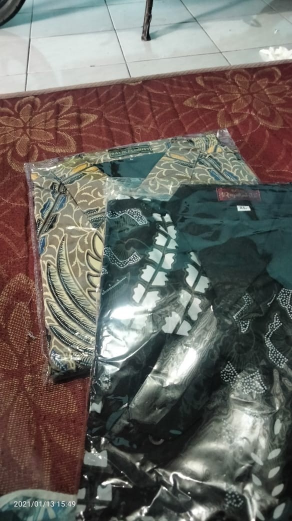 Abhinaya Kemeja Batik Pria Full Furing Bahan Katun Sragenan