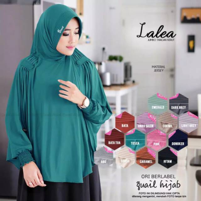 HIJAB KHIMAR LENGAN LALEA MARNI KANCING JILBAB BERGO KERUDUNG TANGAN JUMBO SYARI UMROH XL XXL MURAH-2