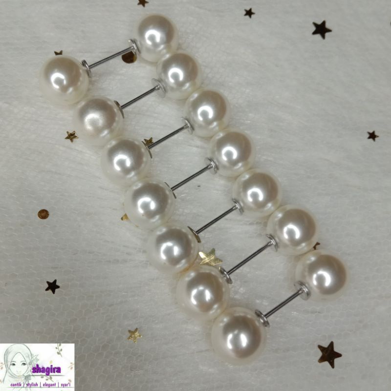 bros jilbab mewah premium by shagira tupsin mutiara Bros tusuk tupsin Korea brooch aksesoris  jilbab tupsin warna tupsin dove doffa moza bros hijab bros kecil bros pilihan bros hijab korea peniti jarum tupsin brooch cantik murmer peniti hijab jarum warna-Putih