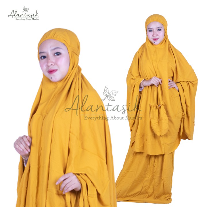 Alantasik-mukena bali Telekung katun rayon polos  jumbo  premium/murah wanita/mukena dewasa R.1