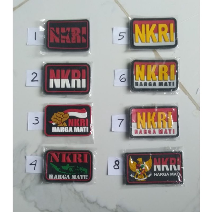 PATCH RUBBER EMBLEM KARET BERPEREKAT NKRI