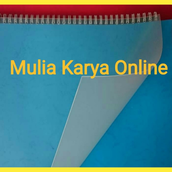 

Dijual Plastik Mika Cover Jilid Doff 0.30 Tebal Isi 10 Lembar Bergaransi