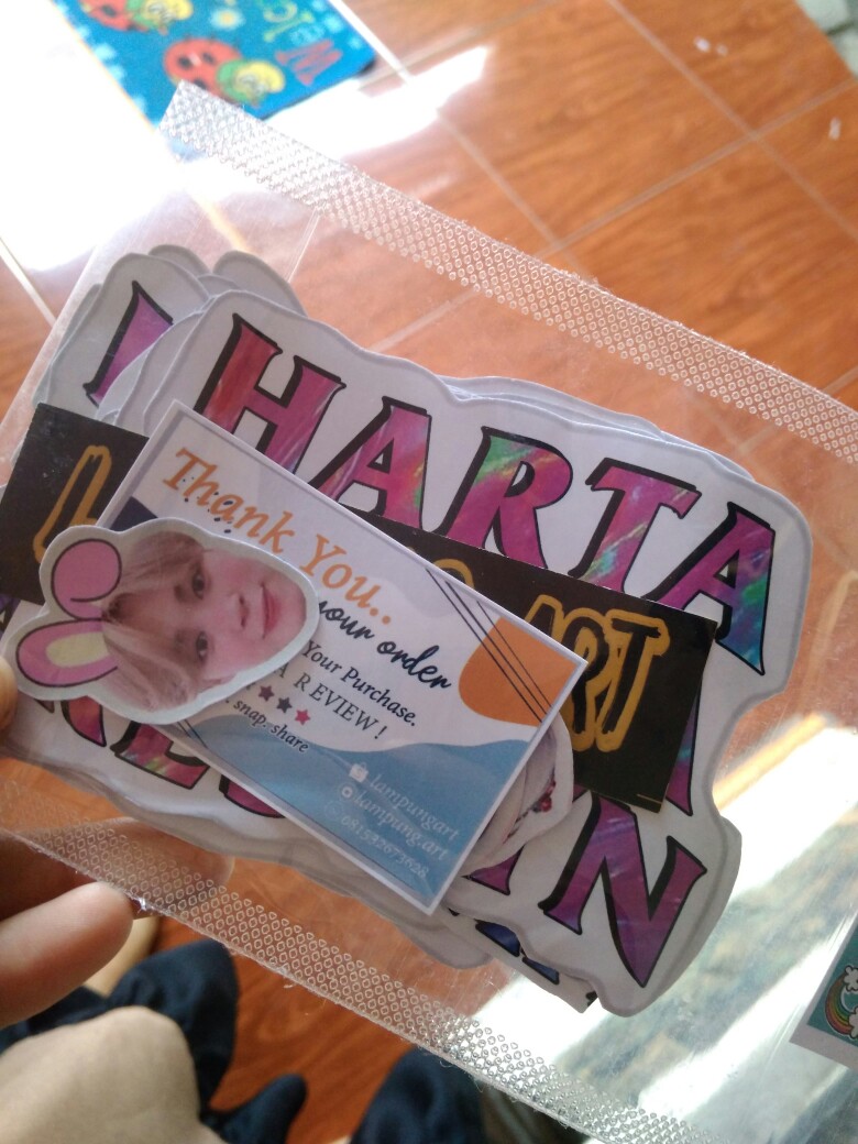 Stiker Harta Tahta Siapa(bisa Custom Bebas Tulisan Apa Saja)