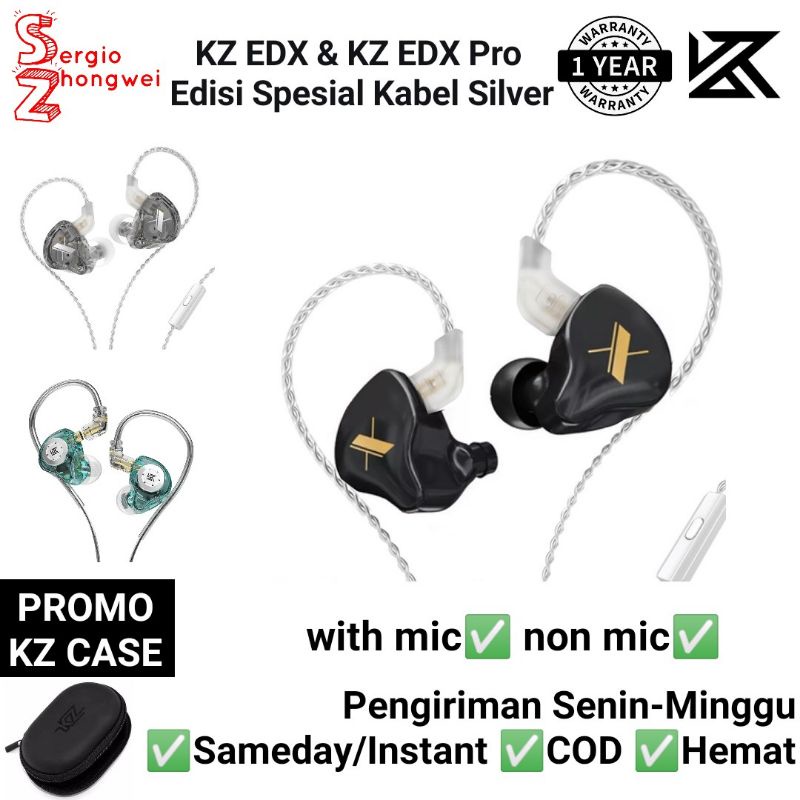 KZ EDX With Mic KZ Earphones 1 Dynamic Bass Earbuds In Ear Monitor