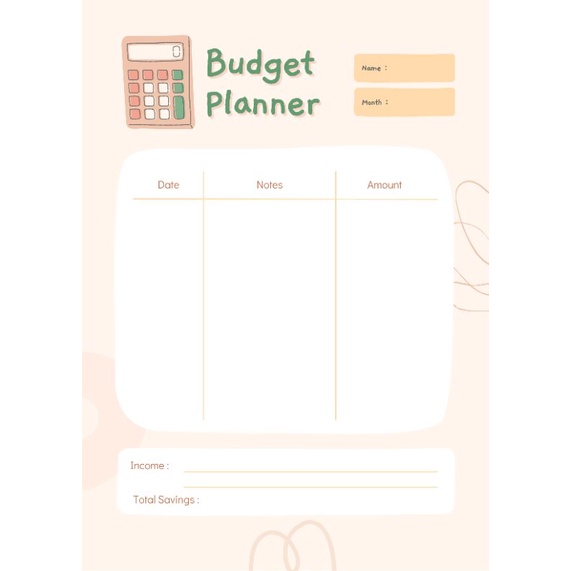 

Stiker budget planner