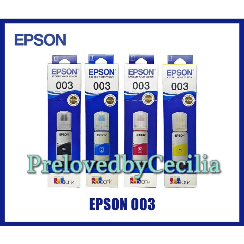 Tinta Epson 003 BK, C, M, Y Original / Tinta 003 Epson / Tinta Epson Original 003