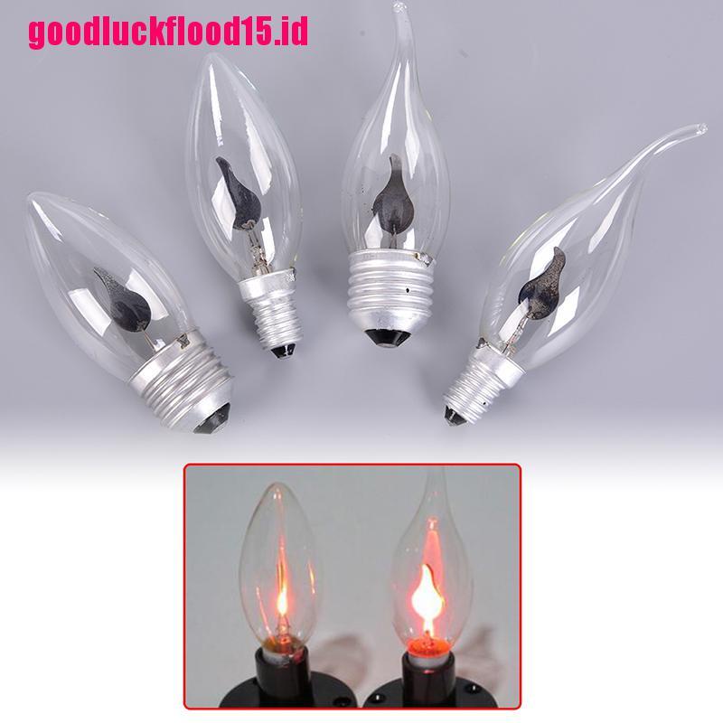 {LUCKID}E27 E14 LED Burning Candle Light Fire Effect Decorative Flame Flame Lamp Bulb