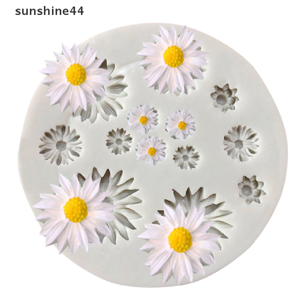 Sunshine Cetakan Kue Bentuk Bunga Daisy Chrysanthemum Bahan Silikon