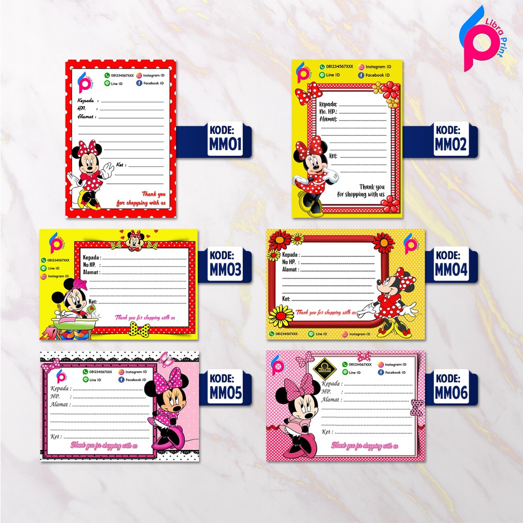 

Cetak Stiker Pengiriman Kertas Karakter Mickey Mouse