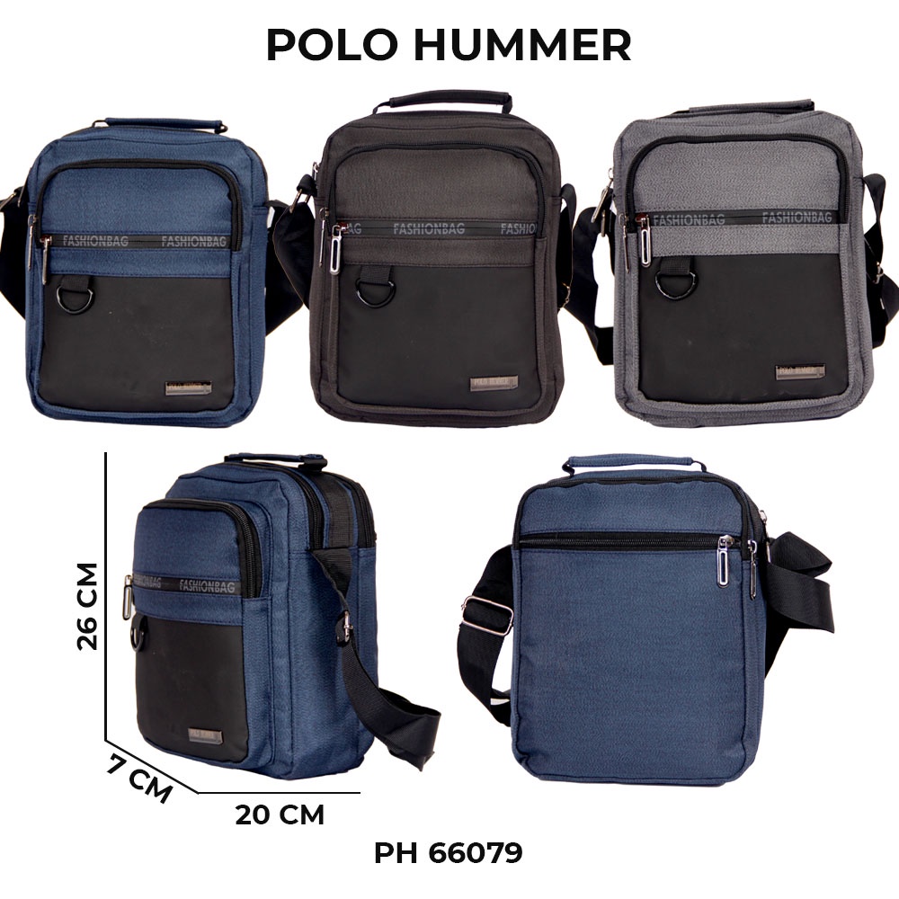 Tas Selempang Pria Kotak Sling Bag Tablet Ipad- Tas Import POLO HUMMER