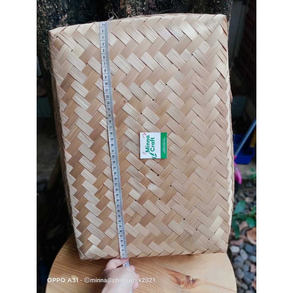 Besek Bambu Anyaman Per Pasang Size 40x25x12cm Besek Bambu Natural Besek Anyaman Bambu Besar