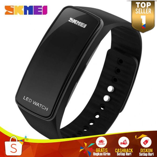 SKMEI Jam Tangan LED JT 61 Jam Tangan Digital Simple Strap Karet Lembut Waterproof Berkualitas