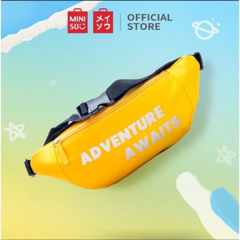 MINISO  4wrn. Adventure awaits crossbody bag. Tas selempang miniso murah surabaya
