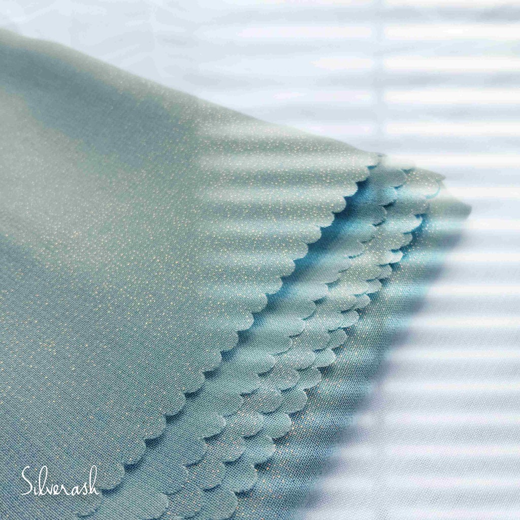 SHINAR GLAMOUR Gliter Hijab 115x115cm / Kerudung / Jilbab Segi Empat Premium-SHINAR-SILVERASH