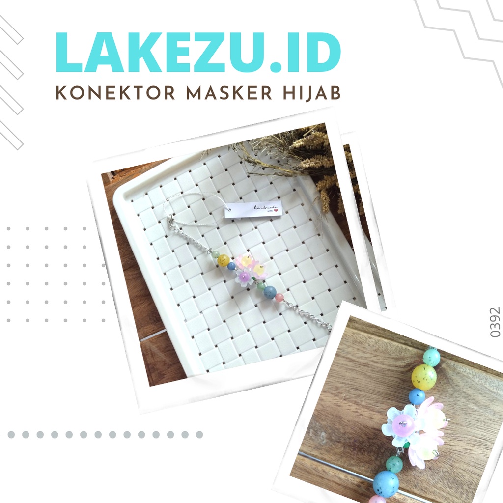 Konektor Masker Hijab Model Rantai / Conector Masker Rantai / Pengait Masker Rantai / Penghubung Mas