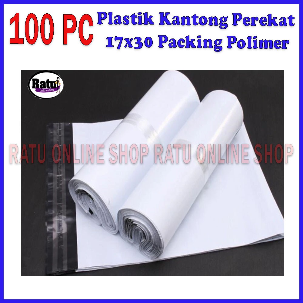 

Plastik Kantong Perekat Courier Bag 17x30 Packing Polimer - isi 100 pc